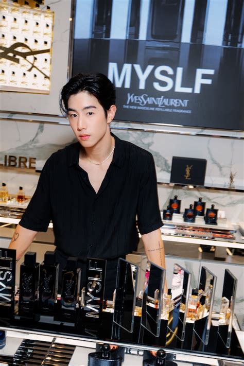 Mark Tuan at the grand opening of YSL Beauty 